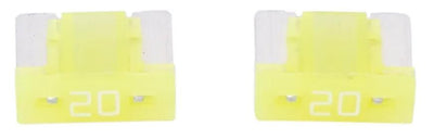 Dresselhaus Mini-Fuse 20A 2 pezzi. Giallo a basso profilo
