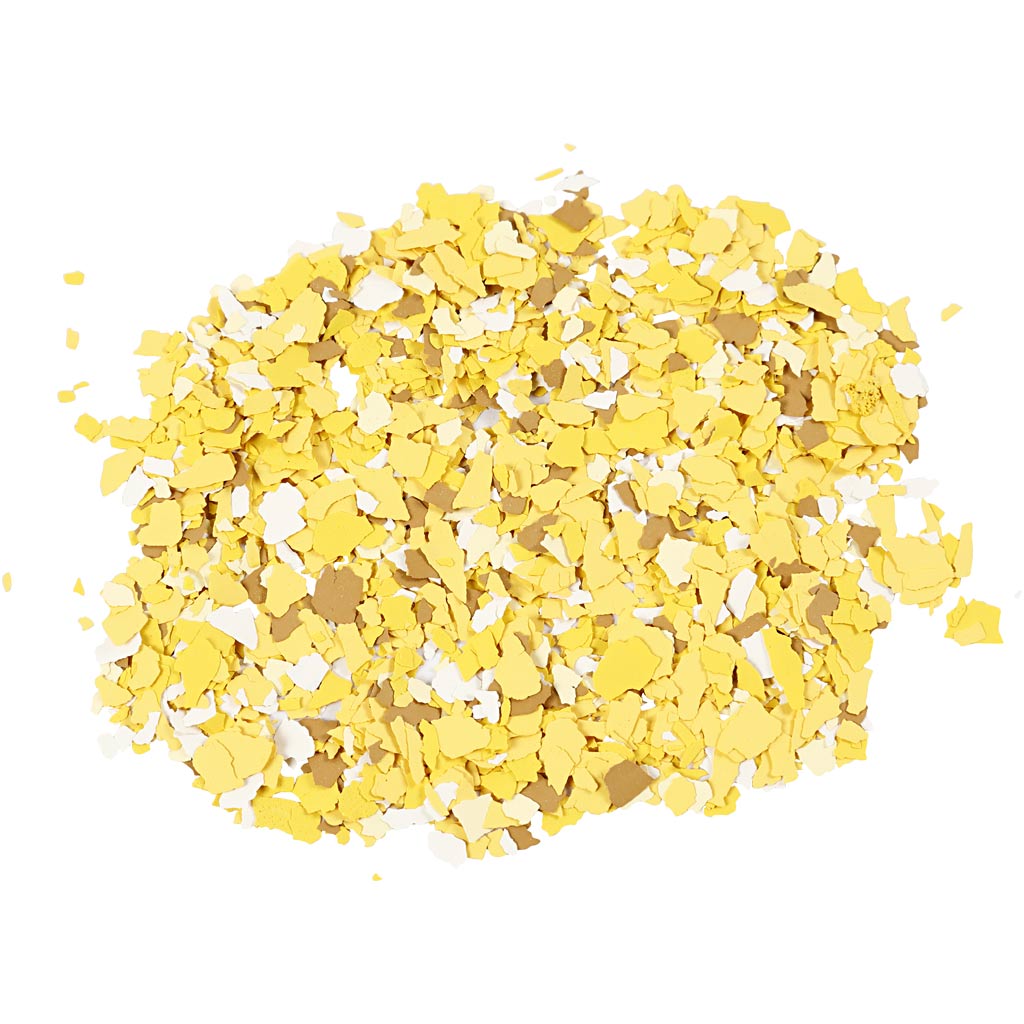 Terrazzo flakes, yellow, 90 gr 1 box