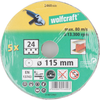 Dischi abrasivi in ​​fibra Wolfcraft | k24 | ø115mm | 5 pezzi - 2460000