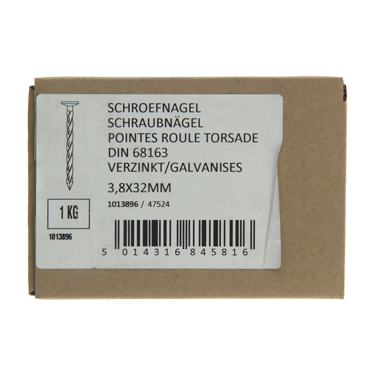 1013896 - Chiodi zincati da 1 kg 3,8x32mm | 4 pezzi