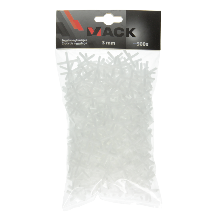 Mack 1004609 - Separadores de juntas de azulejos 3mm 500uds | 10 piezas