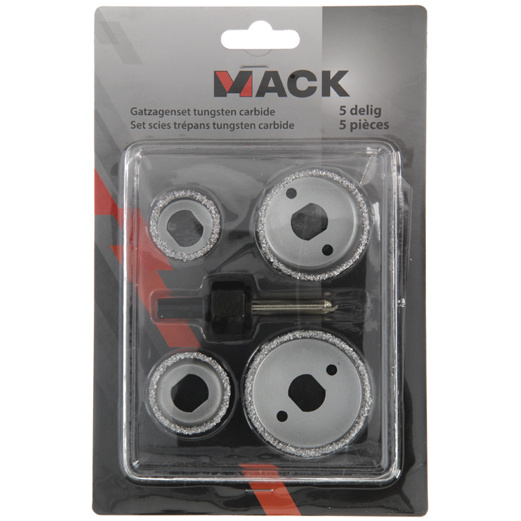 Mack 1004618 - Juego de sierras perforadoras de 5 piezas para piedra y azulejos | 3 piezas