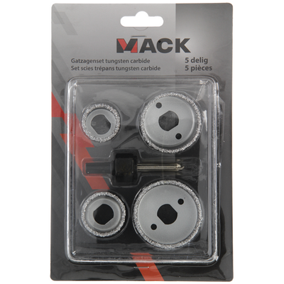 Mack 1004618 - 5-piece hole saw set for stone and tiles | 3 pieces
