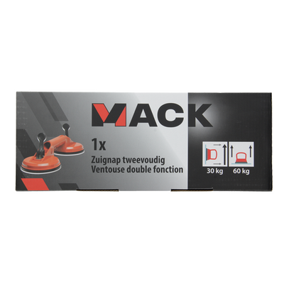 Mack 1004636 - suction cup double red ø 12cm | 4 pieces