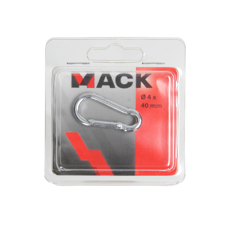 Mack 1006846 - 1 mosquetón + muelle galvanizado bl 40x4mm | 5 piezas