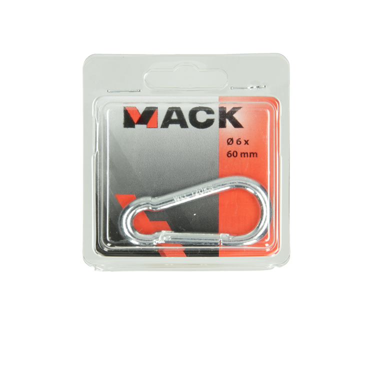 Mack 1006848 - 1 mosquetón + muelle galvanizado bl 60x6mm | 5 piezas