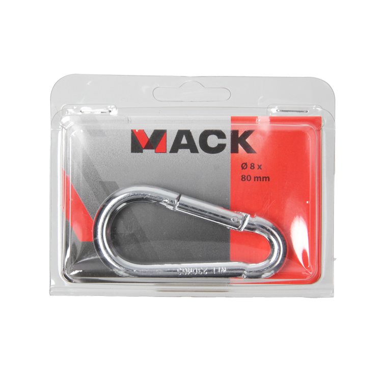 Mack 1006849 - 1 mosquetón + muelle galvanizado bl 80x8mm | 5 piezas