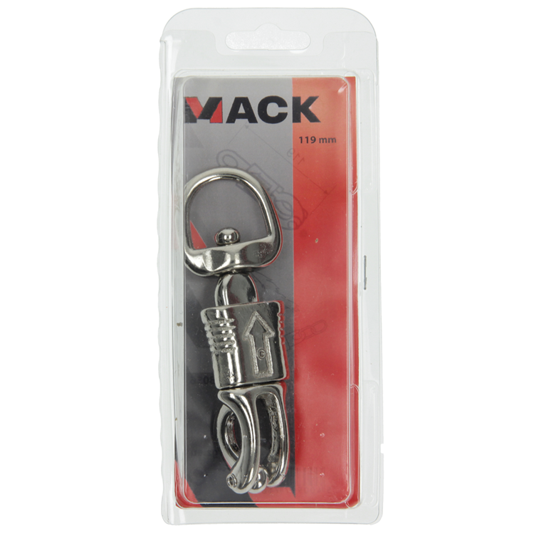 Mack 1006857 - 1 gancho antipánico con ojo giratorio galvanizado 100mm bl | 5 piezas