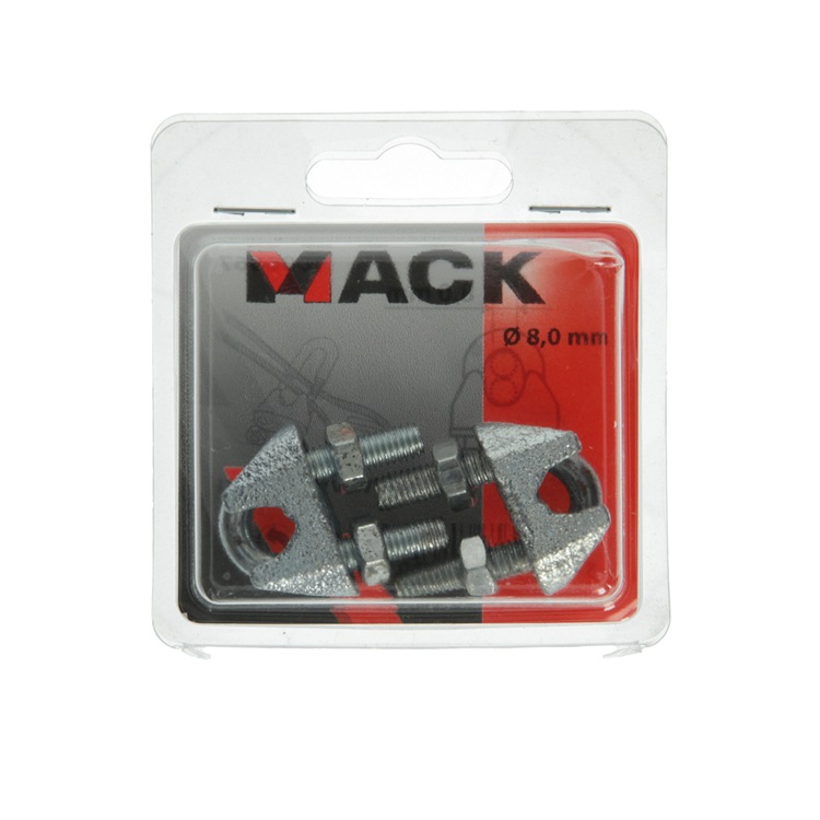 Mack 1006867 - 2 abrazaderas de alambre de acero crosby galvanizado 8mm bl | 5 piezas