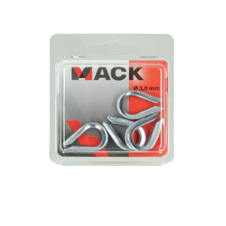 Mack 1006868 - 4 manguitos galvanizados bl 3mm | 5 piezas