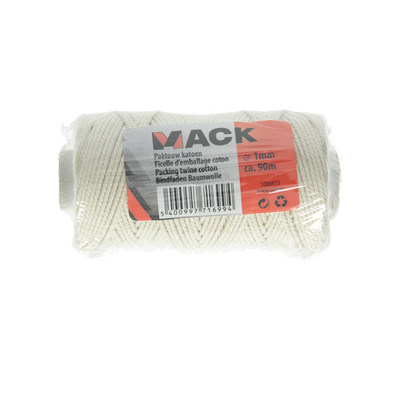 Mack 1006913 - corda da baderna in cotone ecru 1mm ca. 90m| 10 pezzi