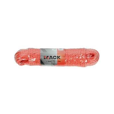 Mack 1006917 - filo pp arancione ritorto 4mm 15m | 5 pezzi