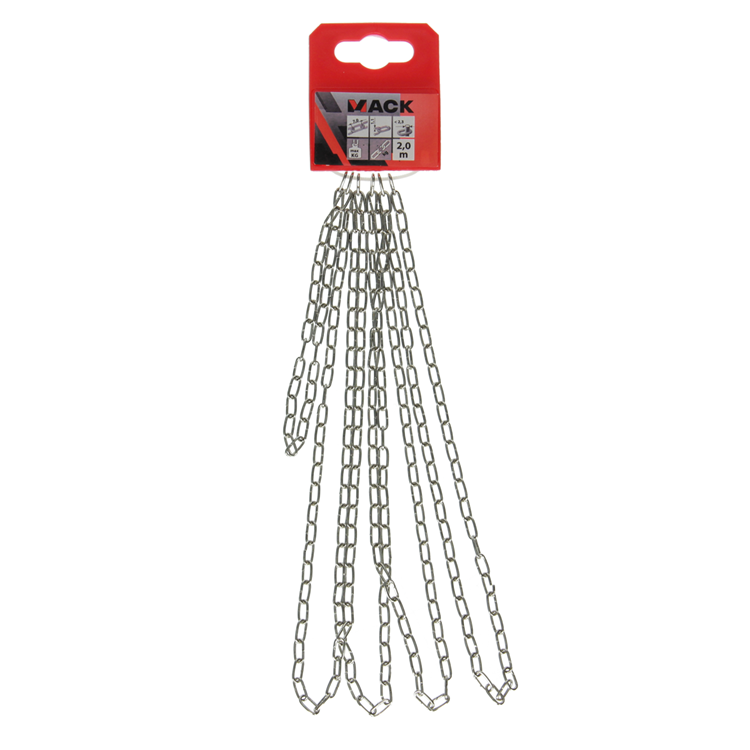 Mack 1006933 - cadena de cuco niquelada ø 1,1mm l 7mm 2m | 5 piezas