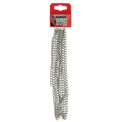 Mack 1006937 - catena gourmette nichelata ø 1.5mm l 4.5mm 2m | 5 pezzi