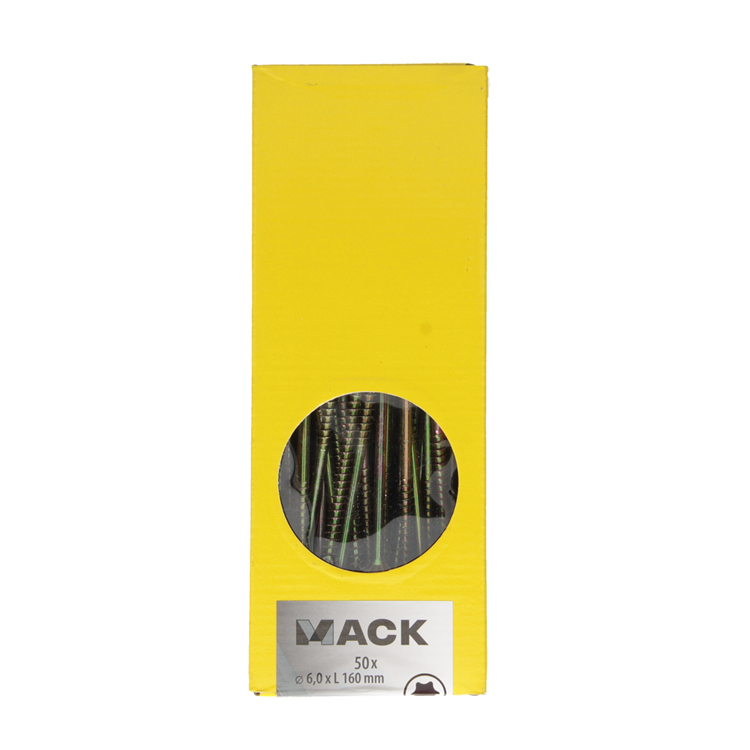 Mack 1006994 - chip plsrf. vzkop-selfb verz amarillo. 50 piezas 6 x 160 mm | 2 piezas