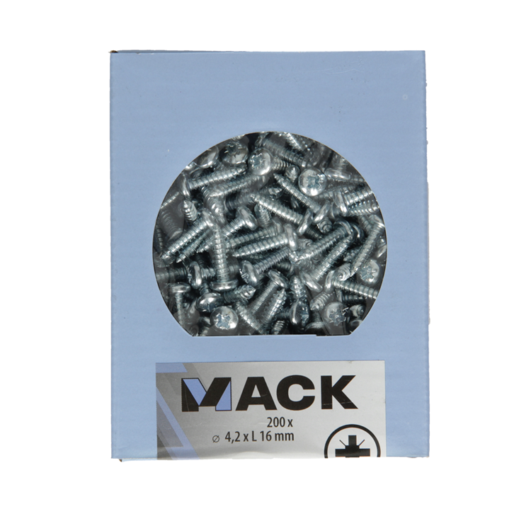 Mack 1006998 - autorroscante. tornillo culata 200 200 uds 4,2x16mm | 5 piezas