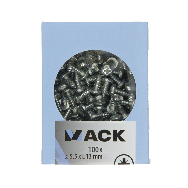 Mack 1007004 - autorroscante. tornillo culata 100 100 uds 5,5x13mm | 3 piezas