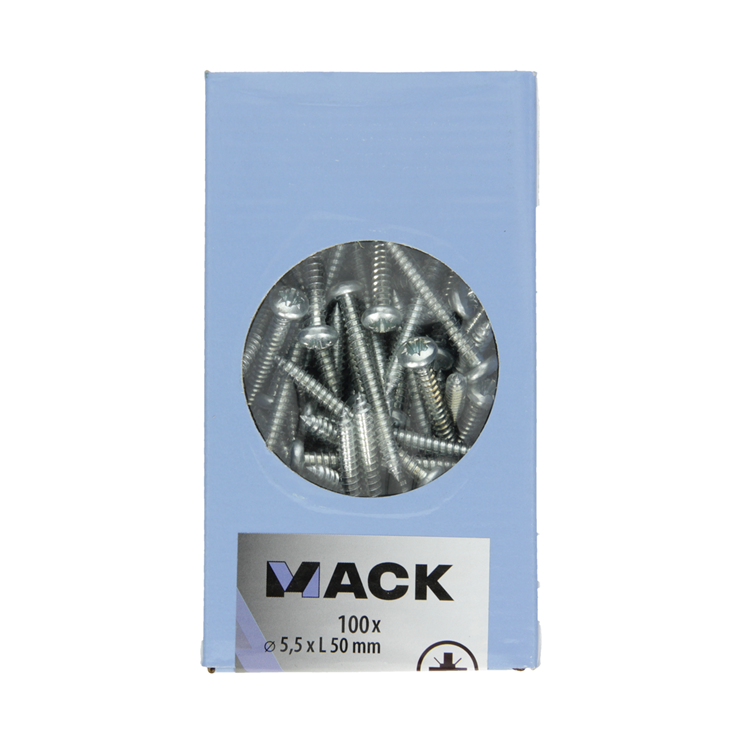Mack 1007006 - autorroscante. tornillo culata 100 100 uds 5,5x50mm | 3 piezas