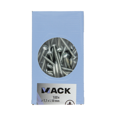 Mack 1007006 - zelftap. schroef cyl. kop 100 100 st 5,5x50mm | 5 stuks