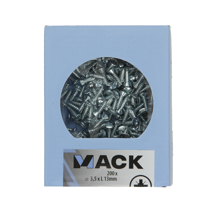 Mack 1007007 - autorroscante. tornillo cabeza bvz 200 200 uds 3,5x13mm | 5 piezas