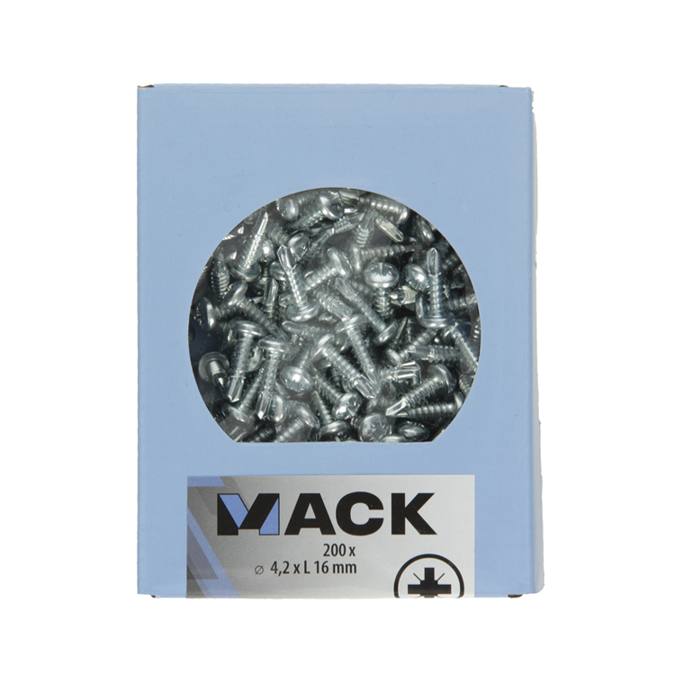 Mack 1007012 - tornillo autoperforante culata 200 200 uds 4,2x16mm | 5 piezas