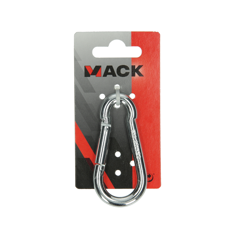 Mack 1008437 - 1 mosquetón + muelle 8 x 80mm galvanizado | 10 piezas