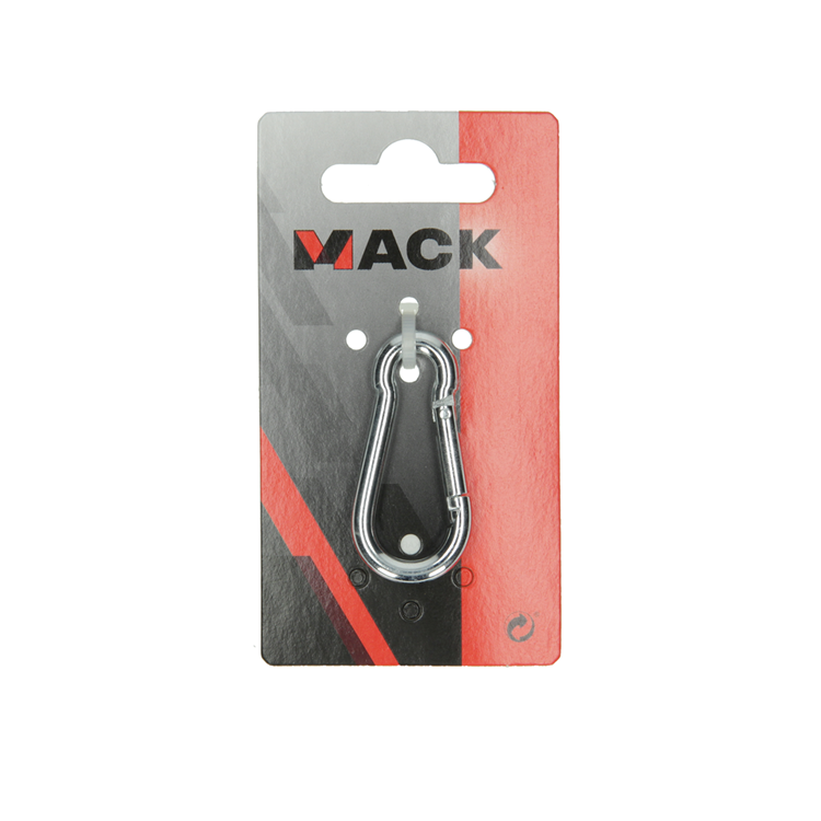 Mack 1008443 - 1 mosquetón + muelle 5 x 50mm galvanizado | 10 piezas