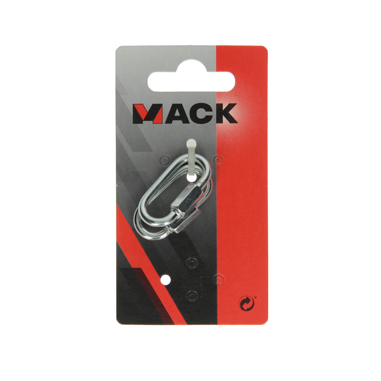 Mack 1008480 - 2 eslabones vacíos + tuerca 3,5mm galvanizada | 10 piezas