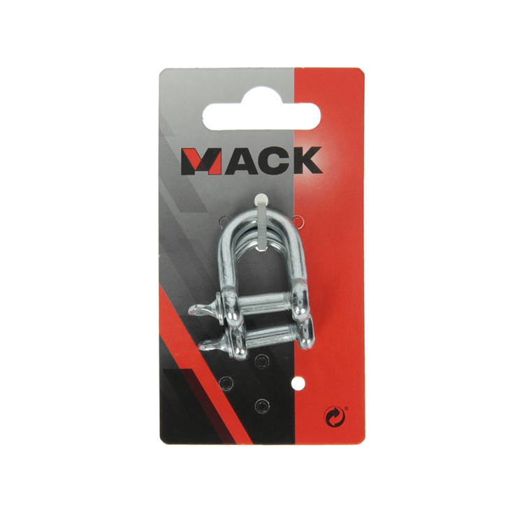Mack 1008491 - 2 mordazas rectas 6mm galvanizadas | 10 piezas