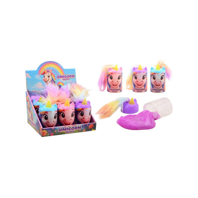 Masilla de unicornio de pelo loco y esponjoso de Johntoy