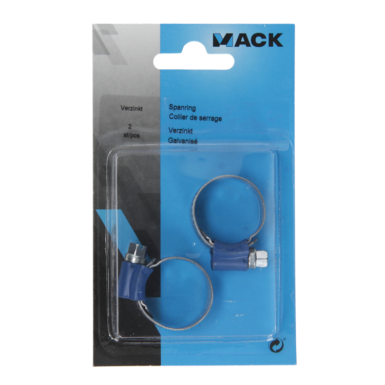 Mack 1015899 - abrazadera de manguera galvanizada 15-24mm 2uds | 10 piezas