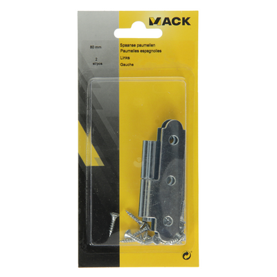 Mack 1013257 - 2 Spanish hinges left galvanized h 80 x w 45mm | 5 pieces