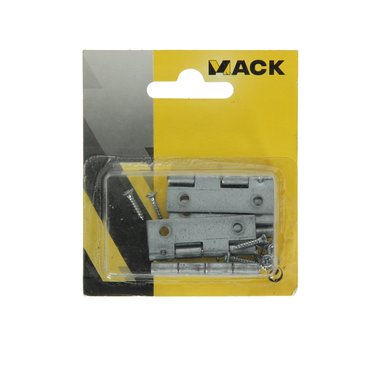 Mack 1013246 - 4 bisagras estrechas galvanizadas h 40 x w 25 mm | 5 piezas