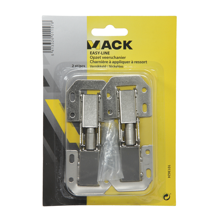 Mack 1013624 - 2 cerniere a molla nichelate easy-line | 5 pezzi