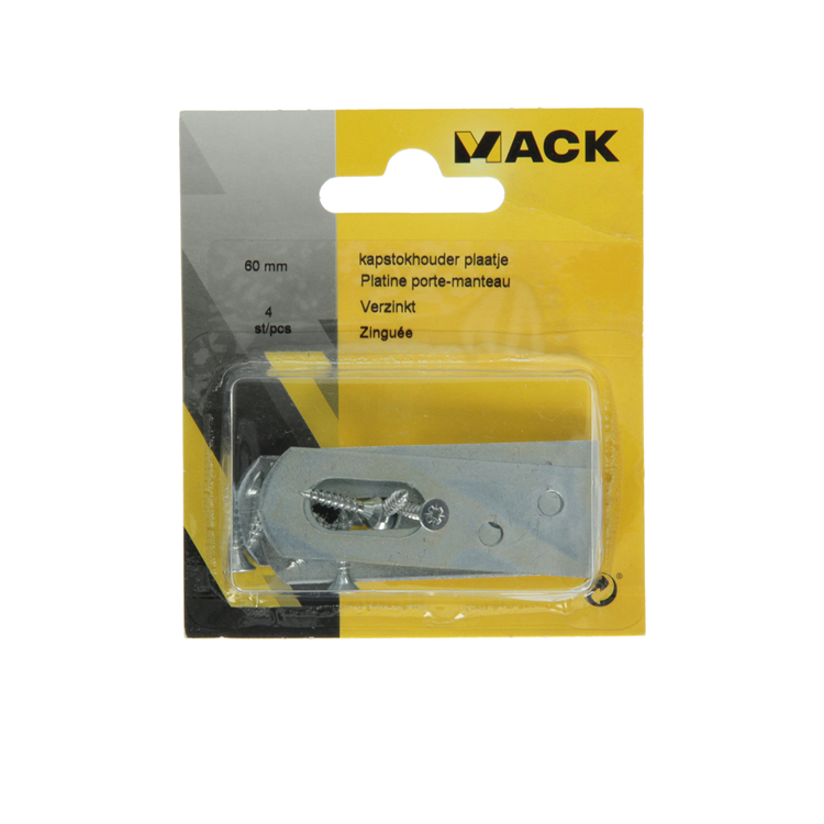 Mack 1013284 - 4 argollas galvanizadas 60 mm | 5 piezas