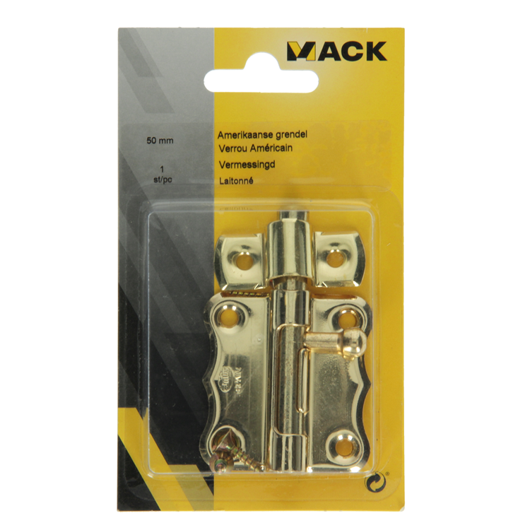 Mack 1015936 - 1 perno americano latonado a 50 - 22 mm | 5 piezas