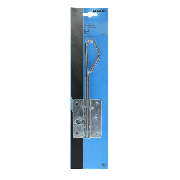 Mack 1015869 - 1 pestillo de bayoneta galvanizado 20cm | 5 piezas