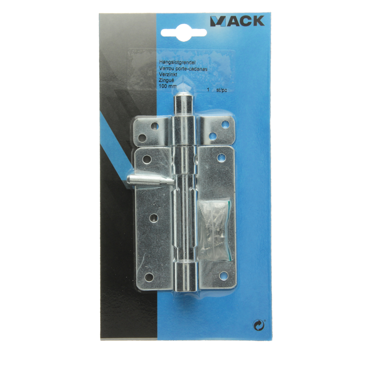 Mack 1015860 - 1 perno candado galvanizado 100mm 1018 | 5 piezas