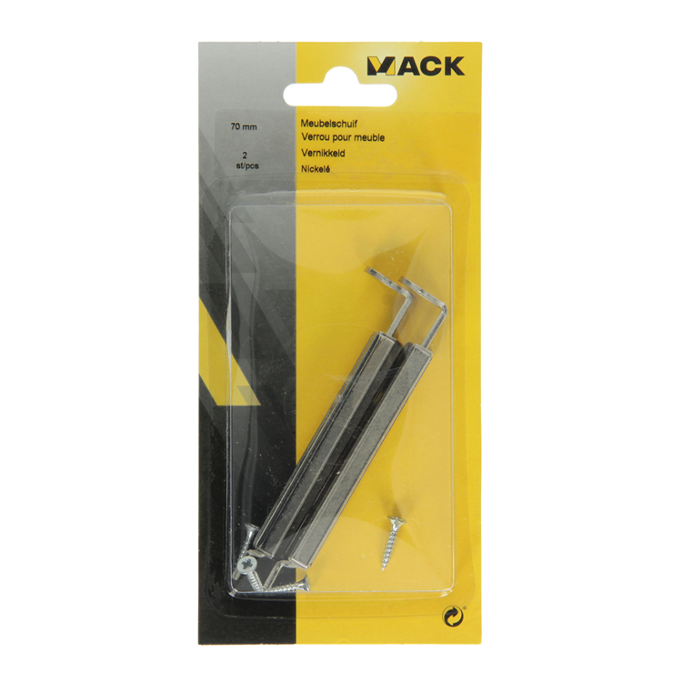 Mack 1013272 - Mueble 2 cajones niquelado a 70 - b 21 mm | 5 piezas