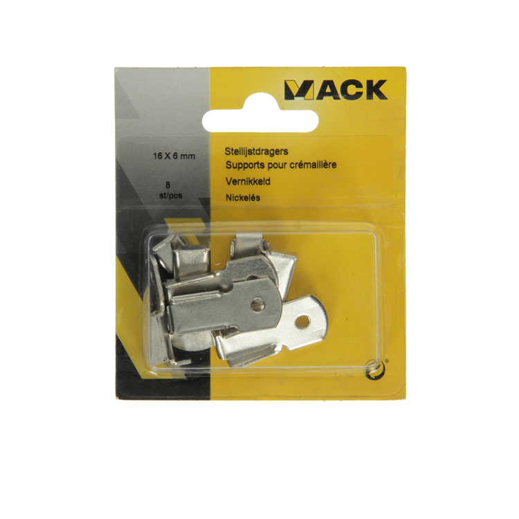 Mack 1015866 - 8 soportes de marco niquelados | 5 piezas