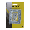 Mack 1013586 - 8 escuadras planas galvanizadas 75x75x18x2mm | 10 piezas