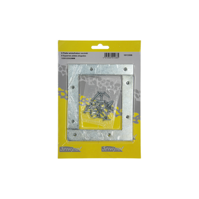 Mack 1013306 - 8 flat squares galvanized 125x125x20x2mm | 10 pieces