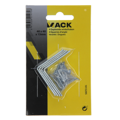 Mack 1013295 - 4 folded squares galvanized 40x40x15x2mm | 10 pieces