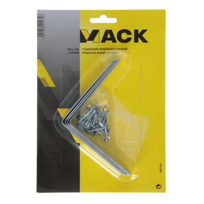 Mack 1013299 - 4 folded squares galvanized 100x100x20x2mm | 10 pieces