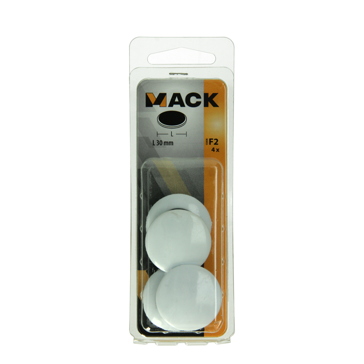 Mack 1017872 - imán para pizarra plástico blanco 4 piezas 30 mm | 10 piezas