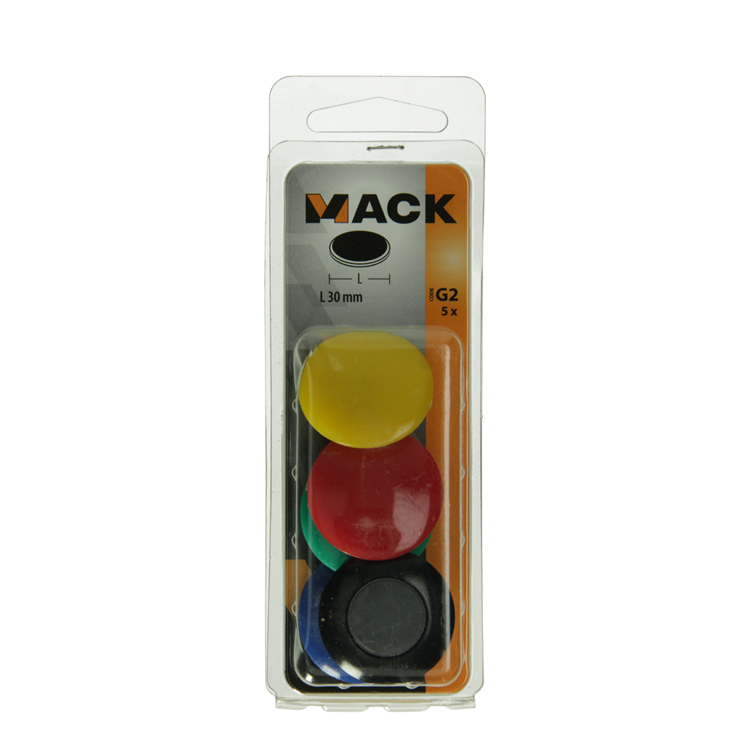 Mack 1017873 - tablero magnético plástico surtido 5 piezas 30 mm | 10 piezas