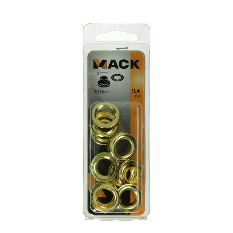 Mack 1017875 - anillas de vela latón 8 piezas 12mm | 10 piezas