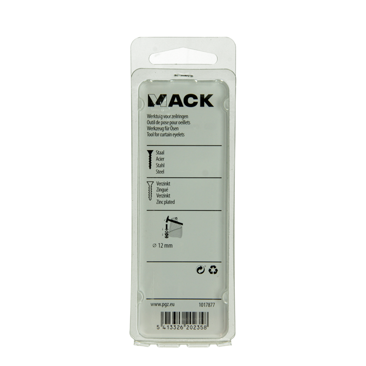 Mack 1017877 - herramienta para ojales de acero 1 ud 12 mm | 5 piezas