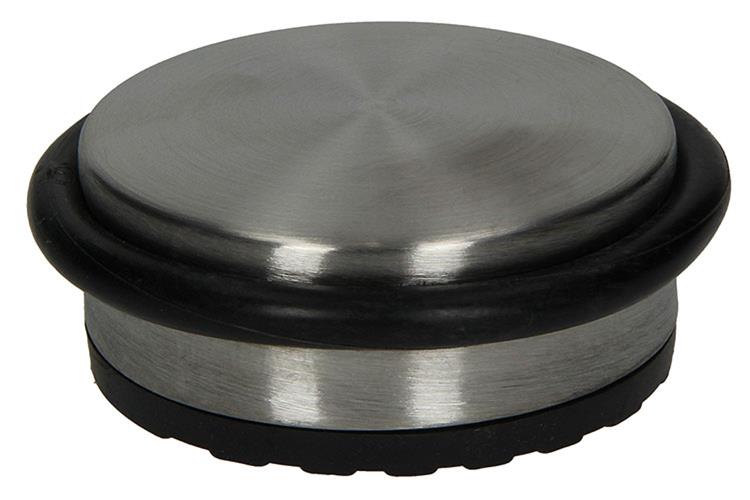 Mack 1005318 - tope de puerta pesado aspecto acero inoxidable 1,3 kg ø 95 mm 1 ud ud | 6 piezas