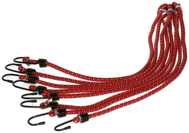 Mack 1006829 - correa elástica 8 ganchos roja | 5 piezas